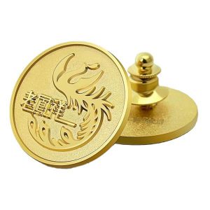 定制LOGO金属雕刻金色徽章定制