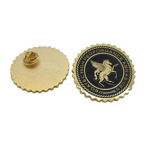 雕刻马金色定制徽章徽章定制