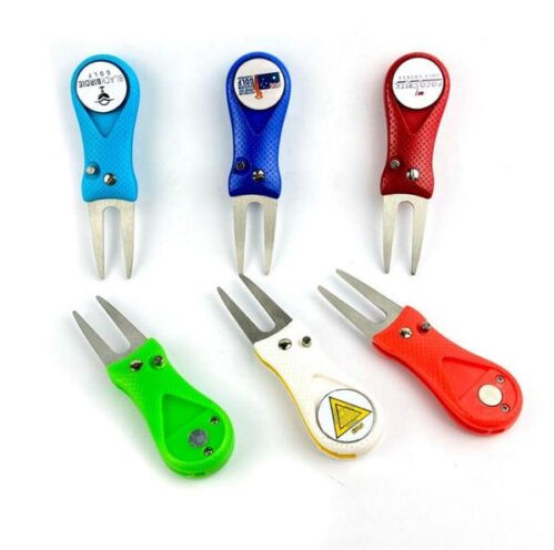塑料高尔夫果岭叉工具带高尔夫配件定制 塑料高尔夫果岭叉工具带高尔夫配件定制