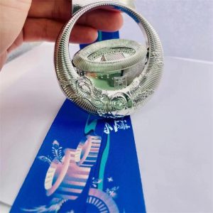 定制3D立体银色金属奖牌奖牌定制