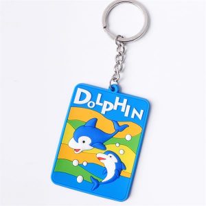 海洋定制海豚塑料钥匙扣钥匙扣定制