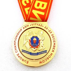 定制金色金属软珐琅奖牌定制
