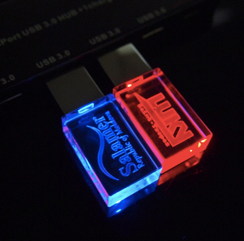 LED发光水晶U盘定制 细节图
