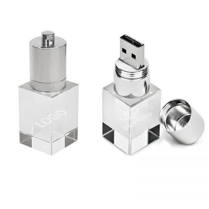 cube shaped crystal light up usb drive 1