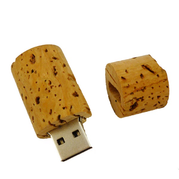 创意酒塞形木质U盘定制