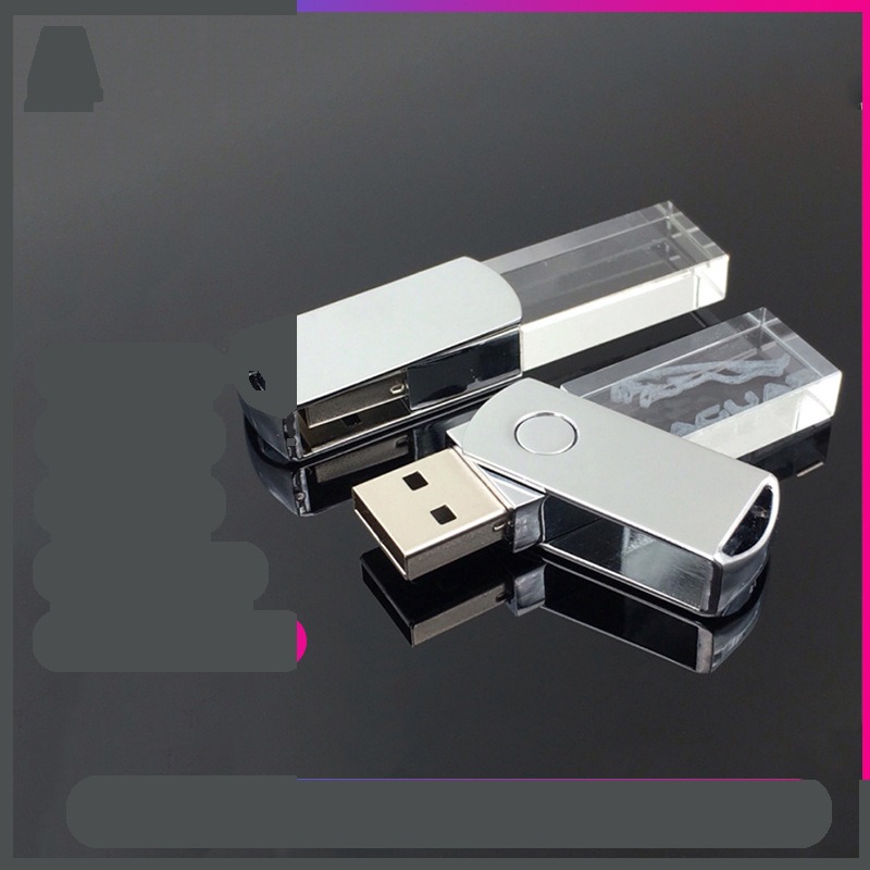 3D水晶U盘定制 激光内雕LOGO水晶U盘
