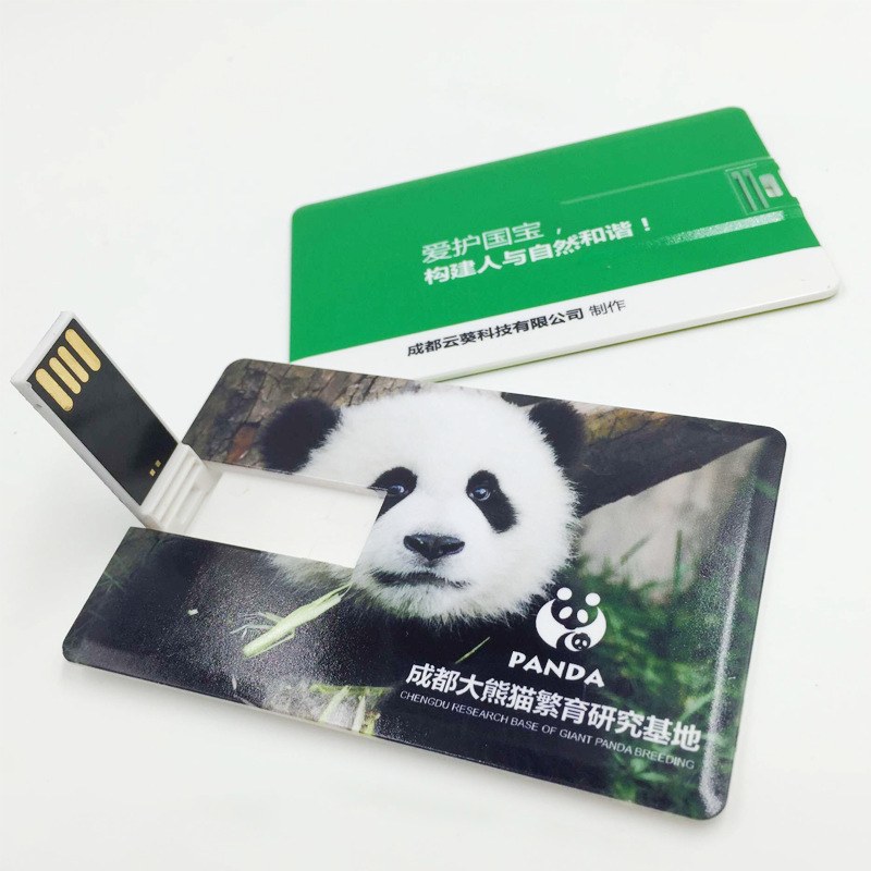 长方形卡片U盘全彩印刷，高清照片级还原，适合企业VI和宣传画面定制
