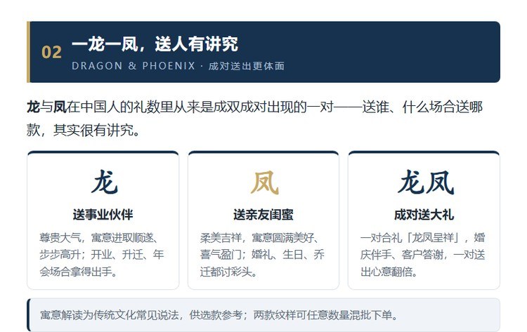 龙凤U盘寓意解读 龙送事业伙伴 凤送亲友闺蜜 龙凤成对送大礼
