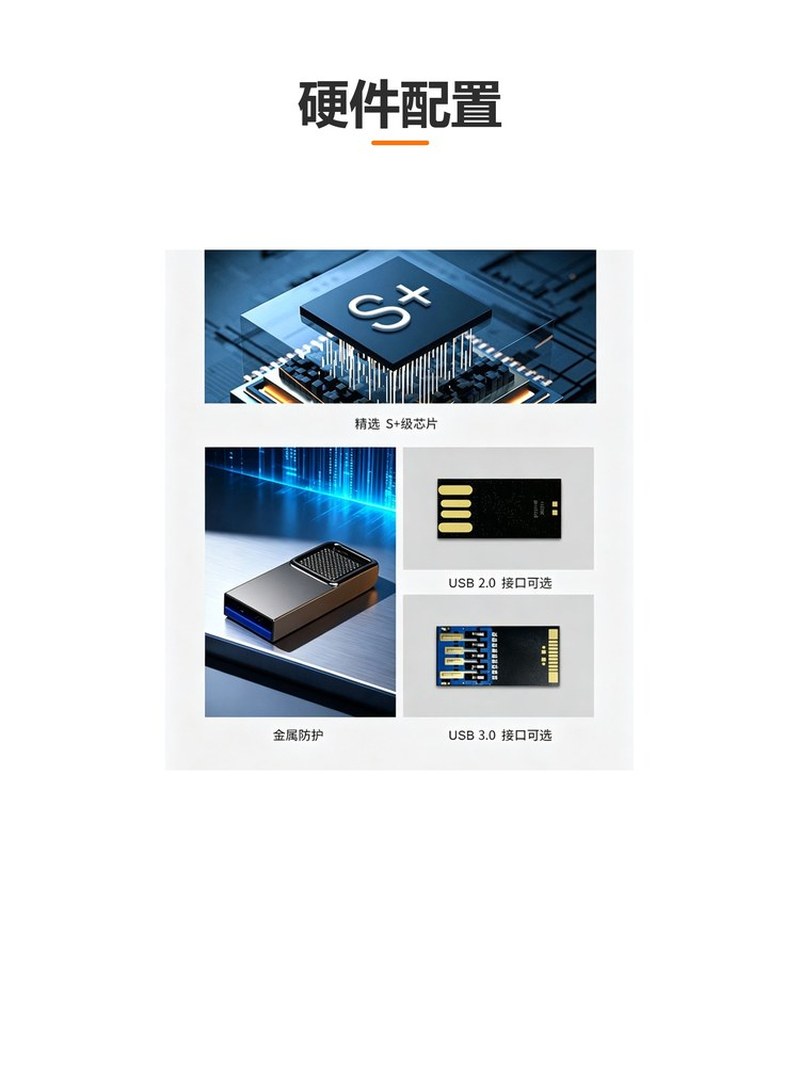 S+级精选芯片 USB2.0/3.0接口可选 金属防护