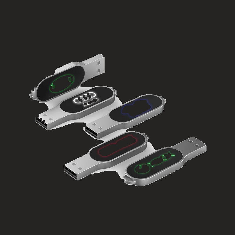 LED发光LOGO U盘定制 金属品牌发光U盘