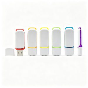 塑胶U盘 ABS-04 白色塑料外壳U盘 图1